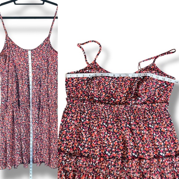 Michael‎ Kors Dress Womens Medium Floral Sleeveless Tiered A-Line Summer Casual - Picture 8 of 9